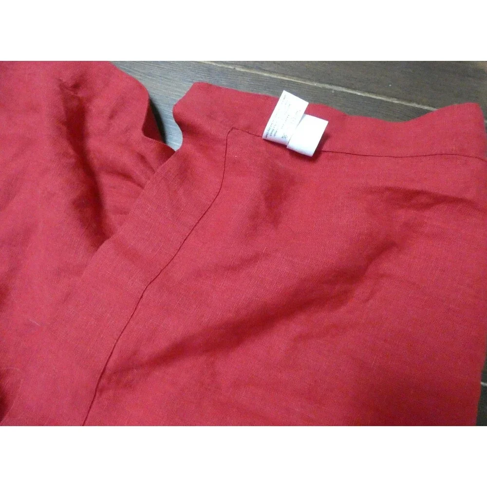D'Moksha 100% Linen Woven Red Tablerunner 60